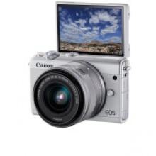 佳能（Canon）EOS M100 （15-45）白色微单单镜头相机2420万像素 触控翻转LCD 全像素双核对焦